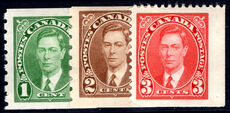 Canada 1937-38 coil set lightly mounted mint.