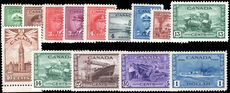 Canada 1942-48 War Effort set lightly mounted mint.