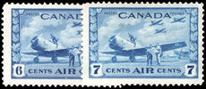 Canada 1942-48 War Effort airs lightly mounted mint.