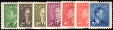 Canada 1949 Portraits of King George VI (one of two tiny failts) lightly mounted mint.