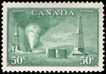 Canada 1950 50c Oil Wells in Alberta lightly mounted mint.