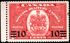 Canada 1939 Special Delivery provisional (tone spot) lightly mounted mint.