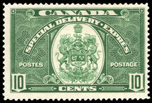 Canada 1938-39 10c green Special Delivery lightly mounted mint.