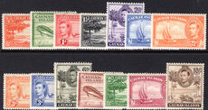 Cayman Islands 1938-48 set lightly mounted mint.
