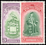 Dominica 1951 Inauguration of BWI University College lightly mounted mint.