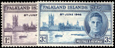 Falkland Islands 1946 Victory lightly mounted mint.