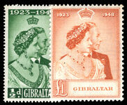 Gibraltar 1948 Silver Wedding unmounted mint.