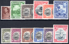Grenada 1937-50 set lightly mounted mint.