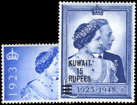 Kuwait 1948 Royal Silver Wedding lightly mounted mint.