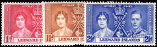 Leeward Islands 1937 Coronation lightly mounted mint.