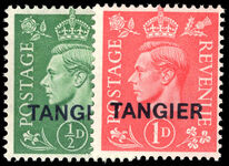 Tangier 1944 pale colour set lightly mounted mint.