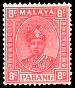 Pahang 1935-41 8c scarlet lightly mounted mint.