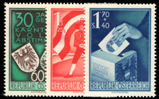 Austria 1950 30th Anniversary of Carinthian Plebiscite lightly mounted mint.