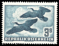 Austria 1950-53 3s turquoise Great cormorants unmounted mint.