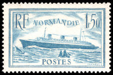 France 1936 1f50 Normandie light blue unmounted mint.