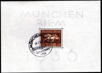 Third Reich 1936 Brown Ribbon of Germany souvenir sheet fine used.
