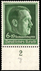Third Reich 1938 Nuremberg Congress and Hitler's Culture Fund unmounted mint.