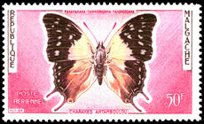 Madagascar 1960 50f Butterfly unmounted mint.