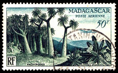 Madagascar 1952 50f Palm trees fine used.