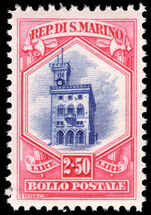 San Marino 1929-35 2l50 blue and red Government Palace unmounted mint.