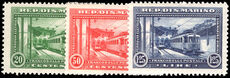 San Marino 1932 Opening of San Marino Electric Railway set to 1l25 unmounted mint.