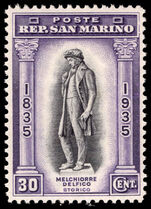 San Marino 1935 30c Delfico unmounted mint.