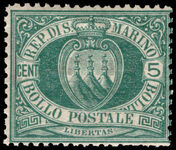 San Marino 1894-97 5c blue-green unmounted mint.