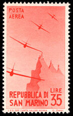 San Marino 1946-48 35l vermillion air unmounted mint.