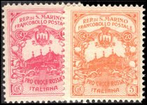 San Marino 1916 unissued Red Cross set unmounted mint.