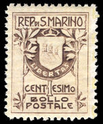 San Marino 1907-10 10c Statue of Liberty type II unmounted mint.