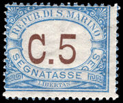 San Marino 1925-39 5c blue and brown postage due type I unmounted mint.