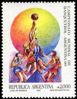 Argentina 1990 World Basketball Championship unmounted mint.