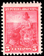 Argentina 1899-1903 5c carmine perf 11½c fine unmounted mint.