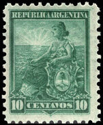 Argentina 1899-1903 10c green perf 11½c fine unmounted mint.