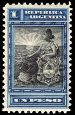 Argentina 1899-1903 1p black and deep blue perf 11½c fine unmounted mint.