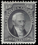 Argentina 1873 60c Posadas fine unmounted mint.