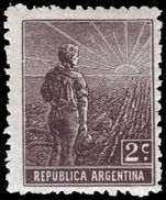 Argentina 1911-2 2c brown wmk sunburst fine unmounted mint.