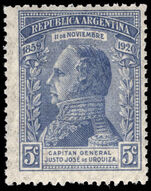 Argentina 1920 General Urquiza's Victory at Cepada watermark mult small sun unmounted mint.