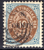 Danish West Indies 1902 8c on 10c bistre-brown and blue normal frame fine used.