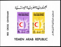 Yemen 1963 Red Cross Centenary souvenir sheet unmounted mint.