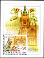 Czech Republic 2014 St Vitus Cathedral souvenir sheet unmounted mint.