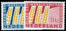 Netherlands 1963 Freedom from Hunger lightly mounted mint.