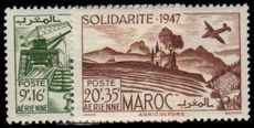 French Morocco 1947-48 Solidarity Airs lightly mounted mint.
