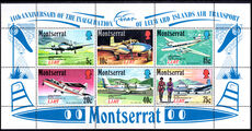 Montserrat 1971 14th Anniversary of Inauguration of LIAT souvenir sheet unmounted mint.