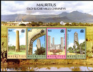 Mauritius 1999 Old Sugar Mill Chimneys unmounted mint souvenir sheet
