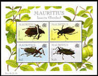 Mauritius 2000 Beetles unmounted mint souvenir sheet
