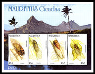 Mauritius 2002 Cicadas souvenir sheet unmounted mint.