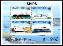 Mauritius 1996 Ships souvenir sheet unmounted mint.