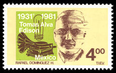 Mexico 1981 50th Death Anniversary of Thomas Edison unmounted mint.