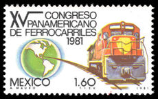 Mexico 1981 15th Pan-American Railway Congress unmounted mint.